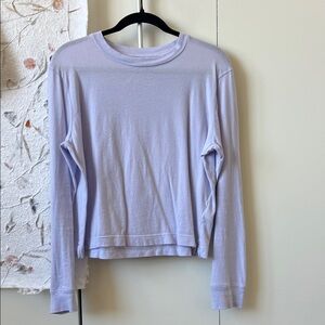 J. Crew Vintage Jersey Cropped Top in Light Purple